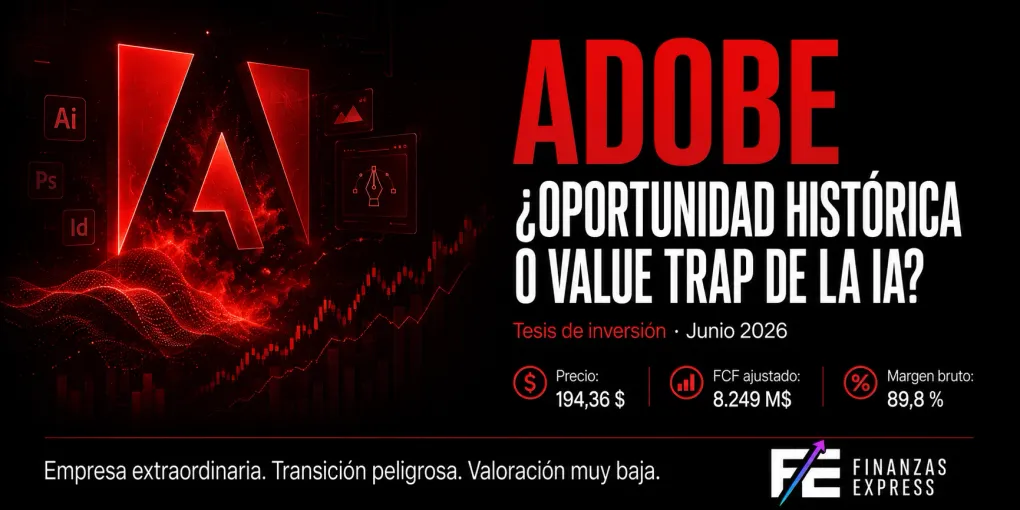 Adobe a 194 dólares: ¿oportunidad histórica o value trap de la IA?